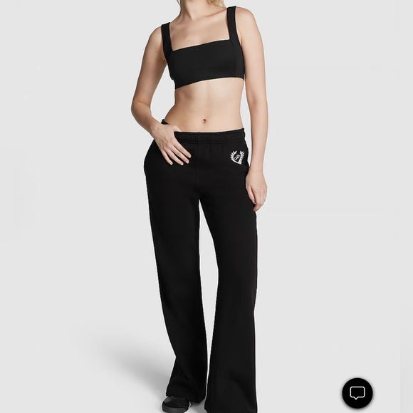PINK Victoria's Secret Pants - Black PINK brand XL wide leg sweatpants